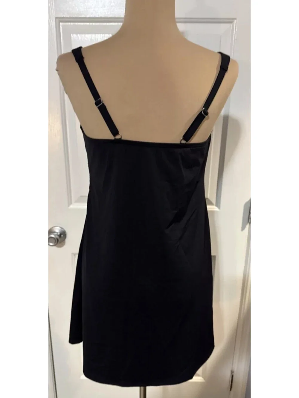 Lands' End Tankini size 10 Adj. Straps Underwire Tank Top Swim Top Long Dress